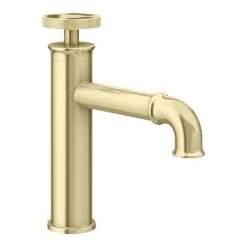 Arezzo Brushed Brass Industrial Style Mono Basin Mixer -Contemporary Taps Sales Store AZISBB01 d4 460