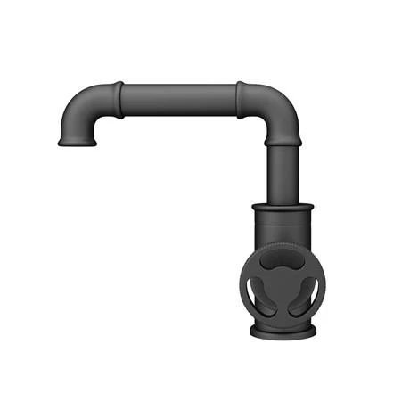 Arezzo Matt Black Industrial Style Side Tap Head Basin Mixer 8 Arezzo Matt Black Industrial Style Side Tap Head Basin Mixer - Image 6