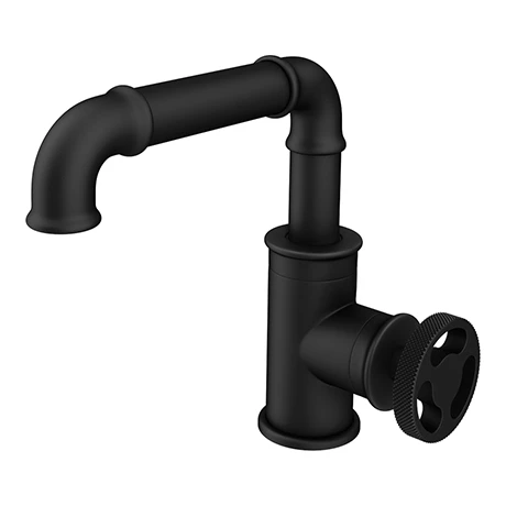 Arezzo Matt Black Industrial Style Side Tap Head Basin Mixer 3 Arezzo Matt Black Industrial Style Side Tap Head Basin Mixer