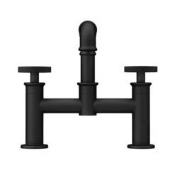 Arezzo Matt Black Industrial Style Bath Filler -Contemporary Taps Sales Store AZISBK03 n d2 460