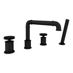 Arezzo Matt Black 4TH Industrial Style Deck Mounted Bath Shower Mixer inc. Pull Out Handset 9 Arezzo Matt Black 4TH Industrial Style Deck Mounted Bath Shower Mixer inc. Pull Out Handset -Contemporary Taps Sales Store AZISBK04 d2 460