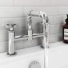 Arezzo Chrome Industrial Style Bath Filler -Contemporary Taps Sales Store AZISCH03 n p