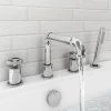 Arezzo Chrome 4TH Industrial Style Deck Mounted Bath Shower Mixer inc. Pull Out Handset 2 Arezzo Chrome 4TH Industrial Style Deck Mounted Bath Shower Mixer inc. Pull Out Handset -Contemporary Taps Sales Store AZISCH04 n p