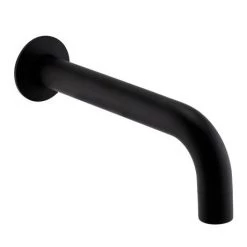 Arezzo Matt Black Round Concealed Manual Valve with Bath Spout + Shower Handset -Contemporary Taps Sales Store AZMBSPK2 d2 460