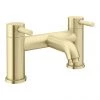 Arezzo Round Brushed Brass Bath Filler Tap 1 Arezzo Round Brushed Brass Bath Filler Tap -Contemporary Taps Sales Store AZRBFBB p