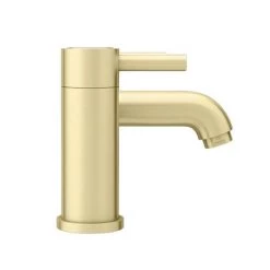 Arezzo Round Brushed Brass Bath Filler Tap -Contemporary Taps Sales Store AZRBFBB d2 460