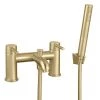 Arezzo Round Brushed Brass Bath Shower Mixer incl. Shower Kit -Contemporary Taps Sales Store AZRBSMBB lrg 670