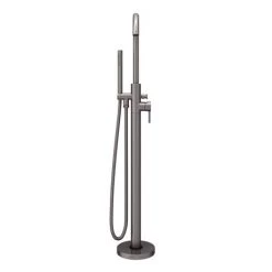 Arezzo Gunmetal Grey Freestanding Bath Tap with Shower Mixer -Contemporary Taps Sales Store AZRGMFST d3 460