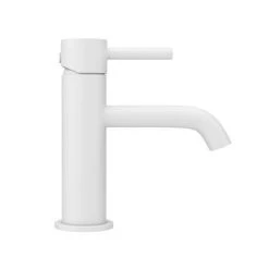 Arezzo Round Matt White Basin Mono Mixer Tap -Contemporary Taps Sales Store AZRMWT N D2 460