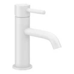 Arezzo Round Matt White Basin Mono Mixer Tap