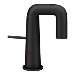 Arezzo Basin Mixer Tap with 360 Degree Rotating Spout Matt Black