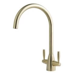 JTP Blink Brushed Brass Dual Lever Kitchen Sink Mixer -Contemporary Taps Sales Store BBRBL182 D1 460