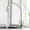 JTP Blink Brushed Brass Dual Lever Kitchen Sink Mixer -Contemporary Taps Sales Store BBRBL182 P
