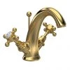 Hudson Reed Brass Topaz Crosshead Mono Basin Mixer w. Pop-Up Waste - BC805HX -Contemporary Taps Sales Store BC805HX p