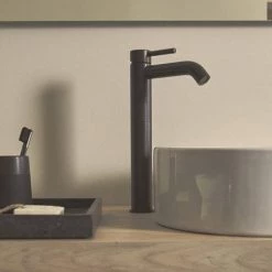 Ideal Standard Ceraline Silk Black Single Lever Tall Basin Mixer -Contemporary Taps Sales Store BD365XG D4 460