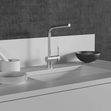 Ideal Standard Ceralook Chrome Single Lever L-Shape Spout Kitchen Mixer 8 Ideal Standard Ceralook Chrome Single Lever L-Shape Spout Kitchen Mixer - Image 6