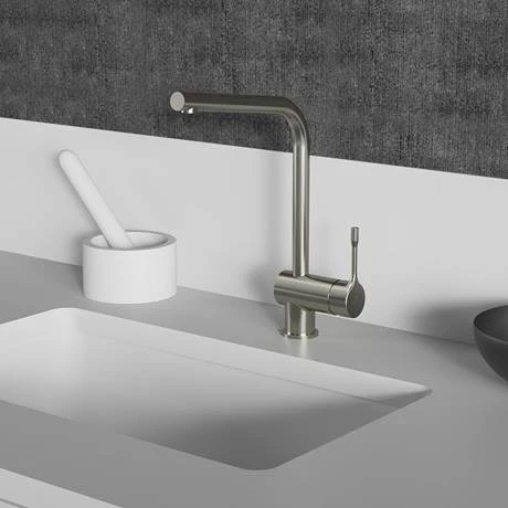 Ideal Standard Ceralook Silver Storm Single Lever L-Shape Spout Kitchen Mixer 6 Ideal Standard Ceralook Silver Storm Single Lever L-Shape Spout Kitchen Mixer - Image 4