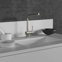 Ideal Standard Ceralook Silver Storm Single Lever L-Shape Spout Kitchen Mixer 13 Ideal Standard Ceralook Silver Storm Single Lever L-Shape Spout Kitchen Mixer -Contemporary Taps Sales Store BD572GN D5 460