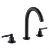 BagnoDesign M-Line Matt Black 3 Hole Deck Mounted Basin Mixer -Contemporary Taps Sales Store BDM MLI 303 A BK P