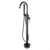 BagnoDesign M-Line Diffusion Matt Black Freestanding Bath Shower Mixer -Contemporary Taps Sales Store BDM MLI 438 MB P