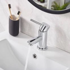 Bristan - Blitz Monobloc Basin Mixer with Clicker Waste - BTZ-BAS-C -Contemporary Taps Sales Store BTZ BAS C.ai3 460