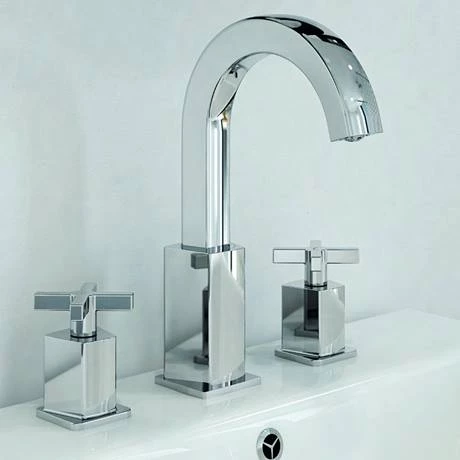 Bristan Cascade 3 Hole Basin Mixer with Clicker Waste 6 Bristan Cascade 3 Hole Basin Mixer with Clicker Waste - Image 4