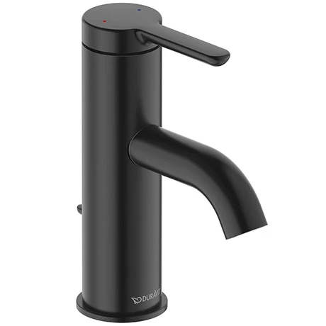 Duravit C.1 S-Size Single Lever Basin Mixer with Pop-up Waste - Matt Black - C11010001046 3 Duravit C.1 S-Size Single Lever Basin Mixer with Pop-up Waste - Matt Black - C11010001046