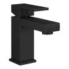 Arezzo Square Matt Black Basin Mono Mixer Tap -Contemporary Taps Sales Store CAS14BLK p