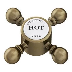 Chatsworth 1928 Antique Brass 3TH Crosshead Basin Mixer Tap + Waste 8 Chatsworth 1928 Antique Brass 3TH Crosshead Basin Mixer Tap + Waste -Contemporary Taps Sales Store CH3BASBRA d3 460