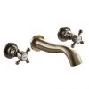 Chatsworth 1928 Antique Brass Wall Mounted Crosshead Basin Mixer Tap 2 Chatsworth 1928 Antique Brass Wall Mounted Crosshead Basin Mixer Tap -Contemporary Taps Sales Store CHWMBASBRA p