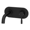 Arezzo Round Matt Black Wall Mounted Basin Mixer Tap 2 Arezzo Round Matt Black Wall Mounted Basin Mixer Tap -Contemporary Taps Sales Store CRU39BLK p