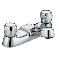 Bristan - Club Bath Filler - Chrome with Metal Heads - VAC-BF-C-MT