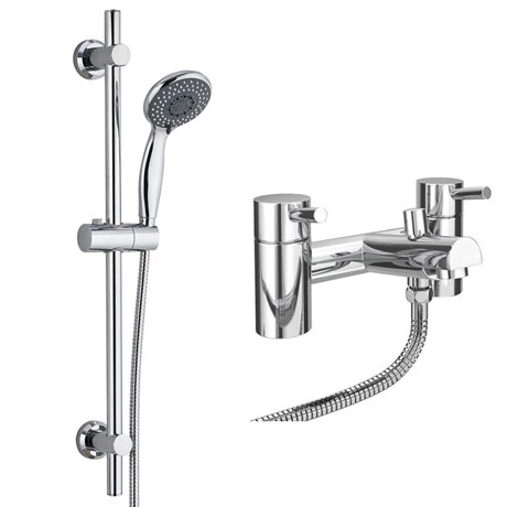 Cruze Bath Shower Mixer with Slider Rail Kit - Chrome 3 Cruze Bath Shower Mixer with Slider Rail Kit - Chrome