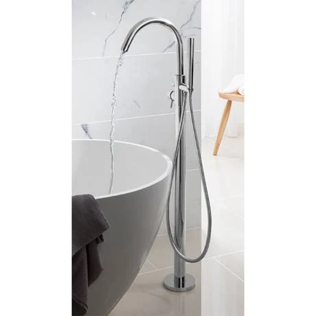 Crosswater - Design Floor Mounted Freestanding Bath Shower Mixer - DE416FC 4 Crosswater - Design Floor Mounted Freestanding Bath Shower Mixer - DE416FC - Image 2