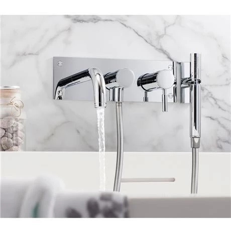 Crosswater - Design Wall Mounted 3 Hole Bath Shower Mixer - DE431WC 4 Crosswater - Design Wall Mounted 3 Hole Bath Shower Mixer - DE431WC - Image 2