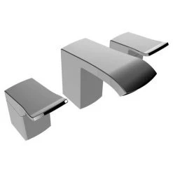 Bristan Descent 3 Hole Basin Mixer with Clicker Waste -Contemporary Taps Sales Store DSC 3HBAS C D4 460