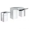 Bristan Descent 3 Hole Basin Mixer with Clicker Waste -Contemporary Taps Sales Store DSC 3HBAS C PN