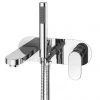 Elite Wall Mounted Bath Shower Mixer Tap + Shower Kit -Contemporary Taps Sales Store Elite Wall Mounted Bath Shower Mixer Tap n p
