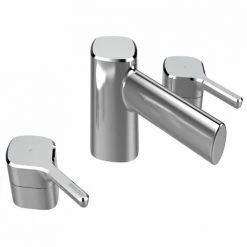 Bristan Flute 3 Hole Basin Mixer with Clicker Waste -Contemporary Taps Sales Store FLT 3HBAS C D3 460