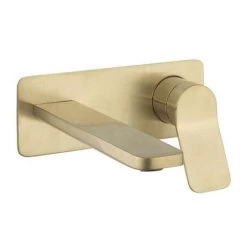 Crosswater Glide II Brushed Brass Wall Mounted 2 Hole Set Basin Mixer - GD121WNF