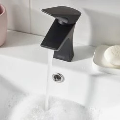 Bristan Hourglass Black Mono Basin Mixer with Clicker Waste 11 Bristan Hourglass Black Mono Basin Mixer with Clicker Waste -Contemporary Taps Sales Store HOU BAS BLK D3 460
