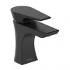 Bristan Hourglass Black Mono Basin Mixer with Clicker Waste -Contemporary Taps Sales Store HOU BAS BLK P