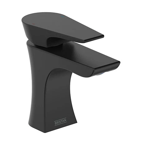 Bristan Hourglass Black Mono Basin Mixer with Clicker Waste 3 Bristan Hourglass Black Mono Basin Mixer with Clicker Waste