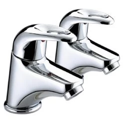 Bristan Java Contemporary Basin Pillar Taps - Chrome - J-1/2-C