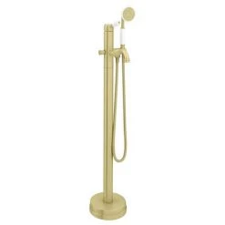 Lancaster Traditional Brushed Brass Single Lever Freestanding Bath Shower Mixer -Contemporary Taps Sales Store LBB8FS D2 460