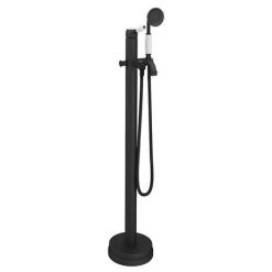 Lancaster Traditional Matt Black Single Lever Freestanding Bath Shower Mixer -Contemporary Taps Sales Store LMB8FS D2 460