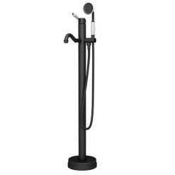 Lancaster Traditional Matt Black Single Lever Freestanding Bath Shower Mixer -Contemporary Taps Sales Store LMB8FS d5 460