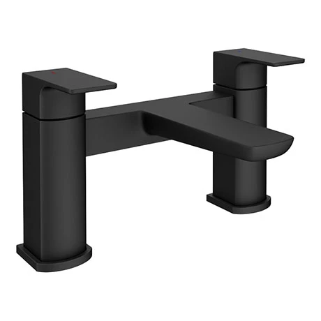 Mileto Matt Black Bath Filler Tap 3 Mileto Matt Black Bath Filler Tap