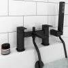 Mileto Matt Black Bath Shower Mixer Tap incl. Shower Kit -Contemporary Taps Sales Store M04BLK n p