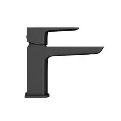 Mileto Matt Black Cloakroom Mini Basin Mixer Tap -Contemporary Taps Sales Store M07BLK nw d2 460